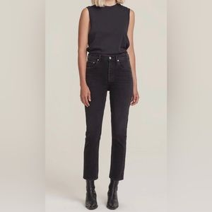 Agolde Riley 27 denim jean black